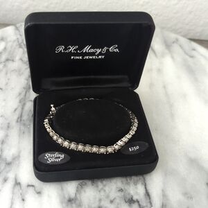 Macy & Co. Fine Jewelry faux diamond tennis bracelet sterling silver